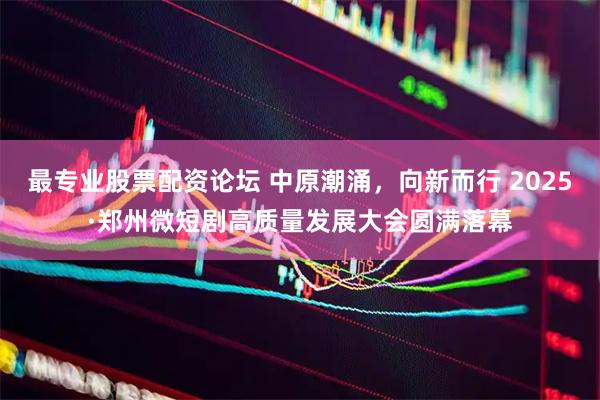 最专业股票配资论坛 中原潮涌，向新而行 2025·郑州微短剧高质量发展大会圆满落幕